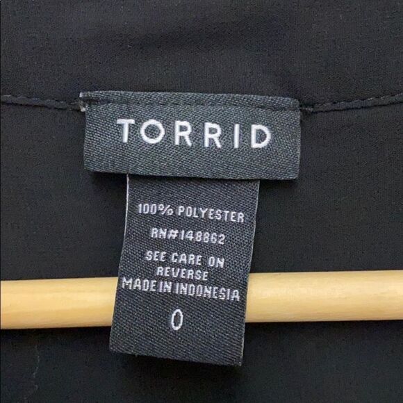 Torrid Chiffon Pleated Ruffle Tank Top 0X - Picture 2 of 3